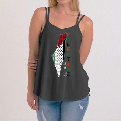 Free Gaza Palestine Flag Arabic Women's Strappy Tank