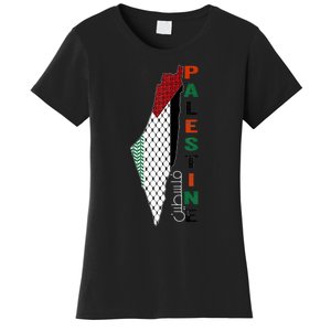 Free Gaza Palestine Flag Arabic Women's T-Shirt