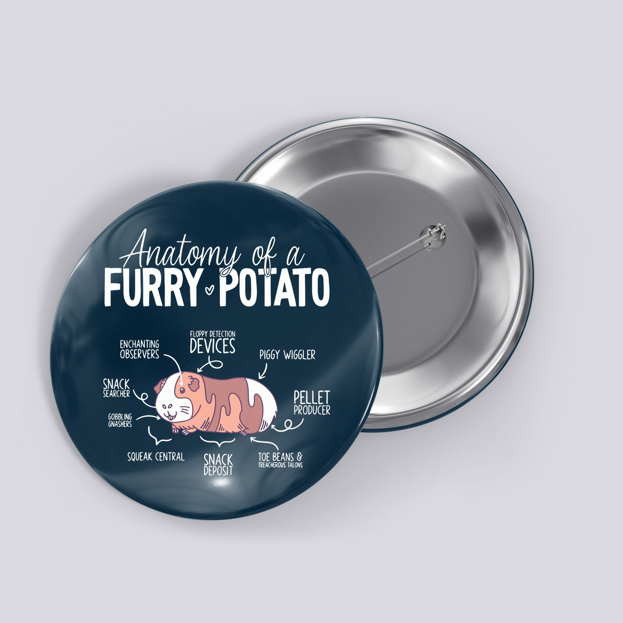 Funny Guinea Pig Guinea Pig Anatomy Guinea Pig Button