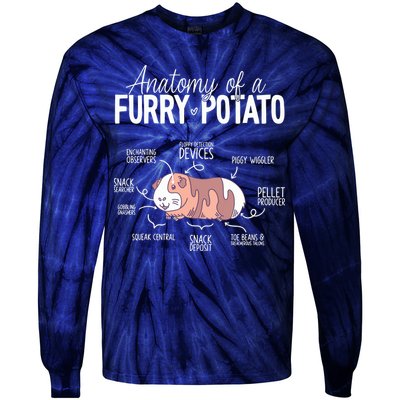 Funny Guinea Pig Guinea Pig Anatomy Guinea Pig Tie-Dye Long Sleeve Shirt