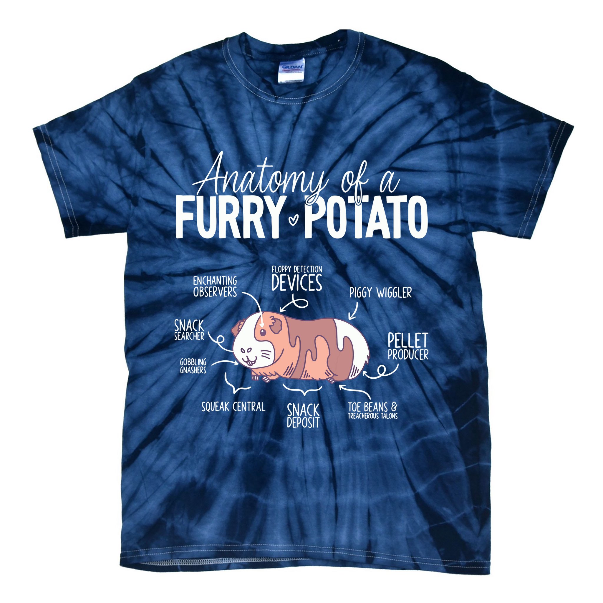 Funny Guinea Pig Guinea Pig Anatomy Guinea Pig Tie-Dye T-Shirt