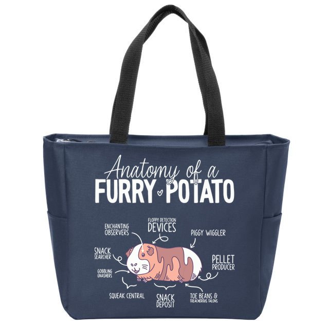 Funny Guinea Pig Guinea Pig Anatomy Guinea Pig Zip Tote Bag