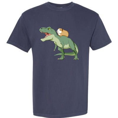 Funny Guinea Pig Riding T Rex Dinosaur Garment-Dyed Heavyweight T-Shirt