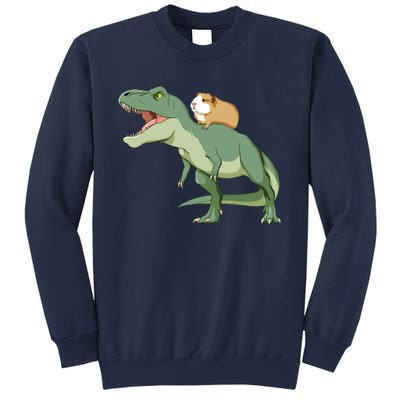 Funny Guinea Pig Riding T Rex Dinosaur Sweatshirt