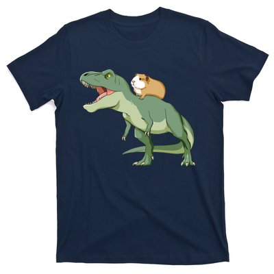 Funny Guinea Pig Riding T Rex Dinosaur T-Shirt