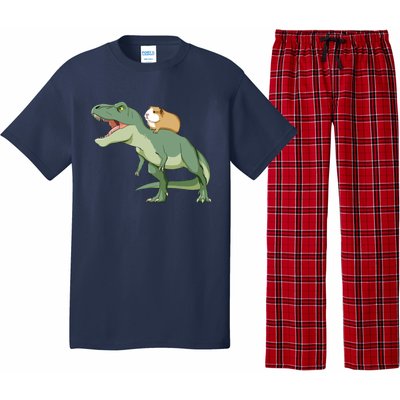 Funny Guinea Pig Riding T Rex Dinosaur Pajama Set