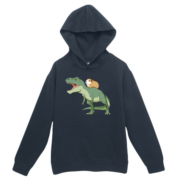 Funny Guinea Pig Riding T Rex Dinosaur Urban Pullover Hoodie