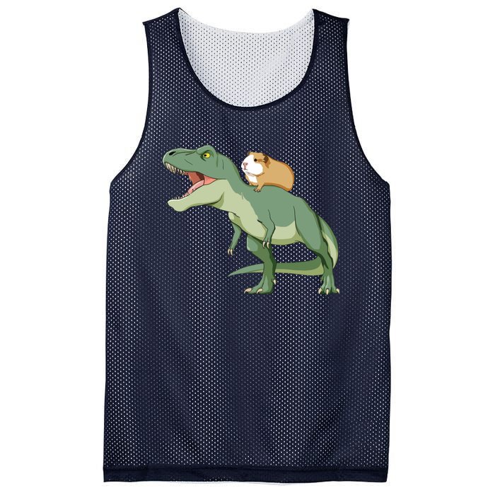 Funny Guinea Pig Riding T Rex Dinosaur Mesh Reversible Basketball Jersey Tank