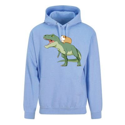 Funny Guinea Pig Riding T Rex Dinosaur Unisex Surf Hoodie