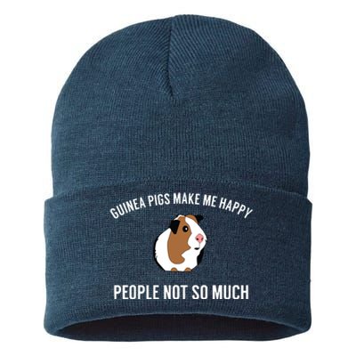 Funny Guinea Pig Gift Guinea Pig Tee Sustainable Knit Beanie