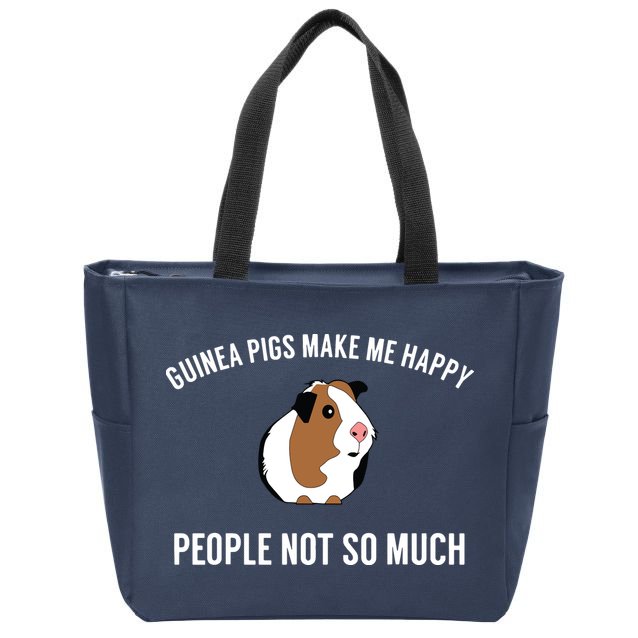 Funny Guinea Pig Gift Guinea Pig Tee Zip Tote Bag