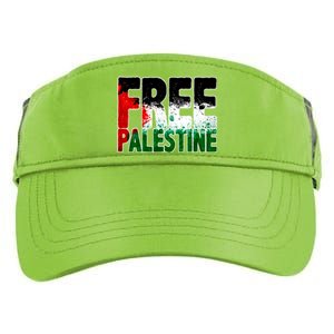 Free Gaza Palestine Flag Proud Palestine Roots Arabic Adult Drive Performance Visor