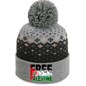 Free Gaza Palestine Flag Proud Palestine Roots Arabic The Baniff Cuffed Pom Beanie