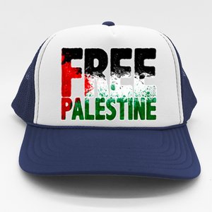 Free Gaza Palestine Flag Proud Palestine Roots Arabic Trucker Hat