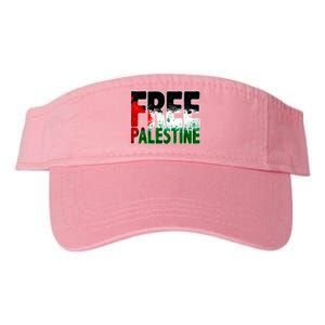 Free Gaza Palestine Flag Proud Palestine Roots Arabic Valucap Bio-Washed Visor