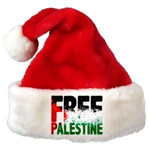 Free Gaza Palestine Flag Proud Palestine Roots Arabic Premium Christmas Santa Hat