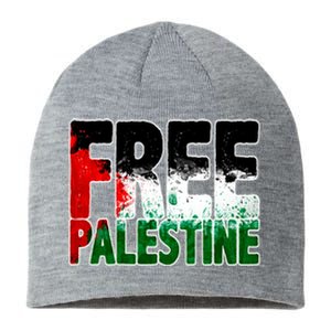 Free Gaza Palestine Flag Proud Palestine Roots Arabic Sustainable Beanie