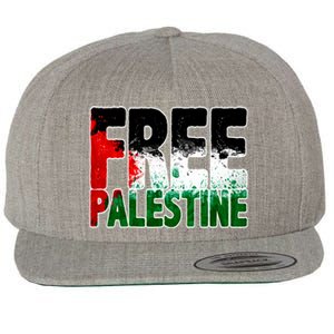 Free Gaza Palestine Flag Proud Palestine Roots Arabic Wool Snapback Cap