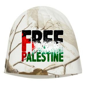 Free Gaza Palestine Flag Proud Palestine Roots Arabic Kati - Camo Knit Beanie