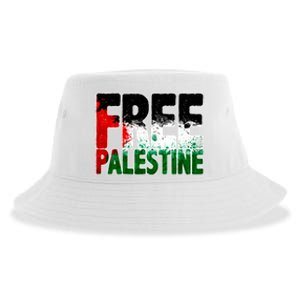 Free Gaza Palestine Flag Proud Palestine Roots Arabic Sustainable Bucket Hat