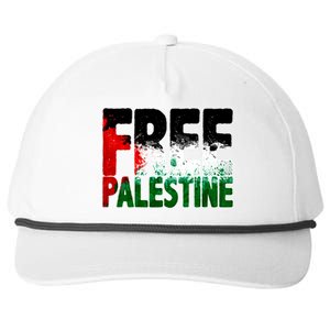 Free Gaza Palestine Flag Proud Palestine Roots Arabic Snapback Five-Panel Rope Hat