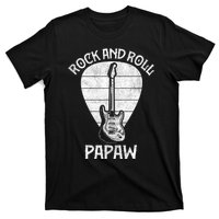 Fun Guitarist Papaw  Fathers Day Guitar Player Grandpa T-Shirt