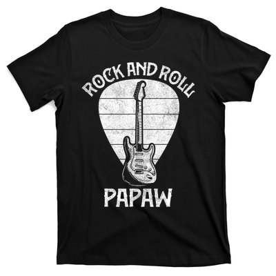 Fun Guitarist Papaw  Fathers Day Guitar Player Grandpa T-Shirt