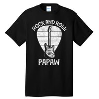 Fun Guitarist Papaw  Fathers Day Guitar Player Grandpa Tall T-Shirt