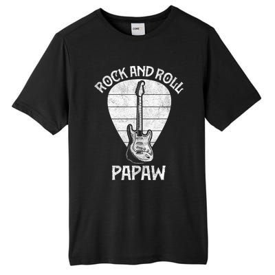 Fun Guitarist Papaw  Fathers Day Guitar Player Grandpa Tall Fusion ChromaSoft Performance T-Shirt