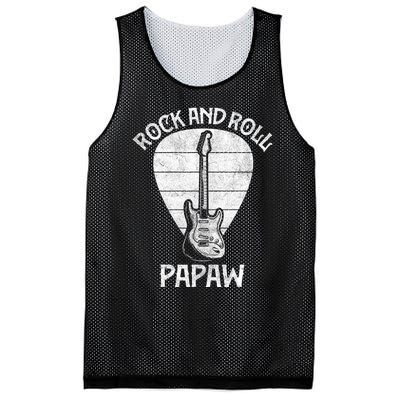 Fun Guitarist Papaw  Fathers Day Guitar Player Grandpa Mesh Reversible Basketball Jersey Tank