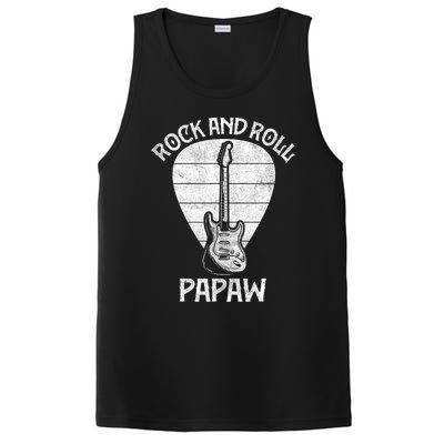 Fun Guitarist Papaw  Fathers Day Guitar Player Grandpa PosiCharge Competitor Tank