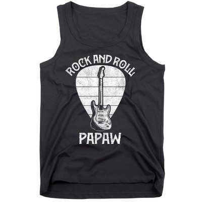 Fun Guitarist Papaw  Fathers Day Guitar Player Grandpa Tank Top