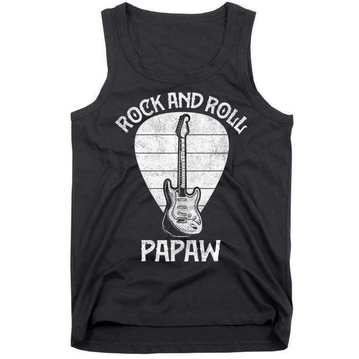 Fun Guitarist Papaw  Fathers Day Guitar Player Grandpa Tank Top