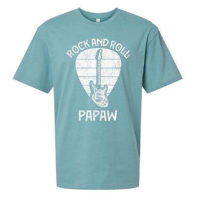 Fun Guitarist Papaw  Fathers Day Guitar Player Grandpa Sueded Cloud Jersey T-Shirt