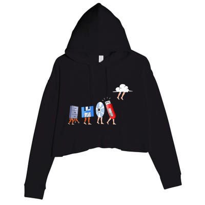 Funny Geek Programmer Nerd Developer Computer Engineering Crop Fleece Hoodie