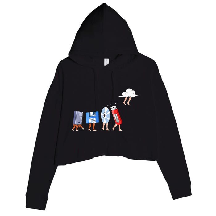 Funny Geek Programmer Nerd Developer Computer Engineering Crop Fleece Hoodie