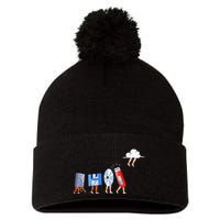 Funny Geek Programmer Nerd Developer Computer Engineering Pom Pom 12in Knit Beanie