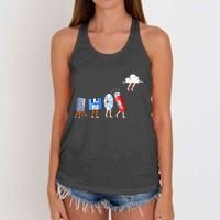 Funny Geek Programmer Nerd Developer Computer Engineering Women's Knotted Racerback Tank