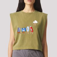 Funny Geek Programmer Nerd Developer Computer Engineering Garment-Dyed Women's Muscle Tee
