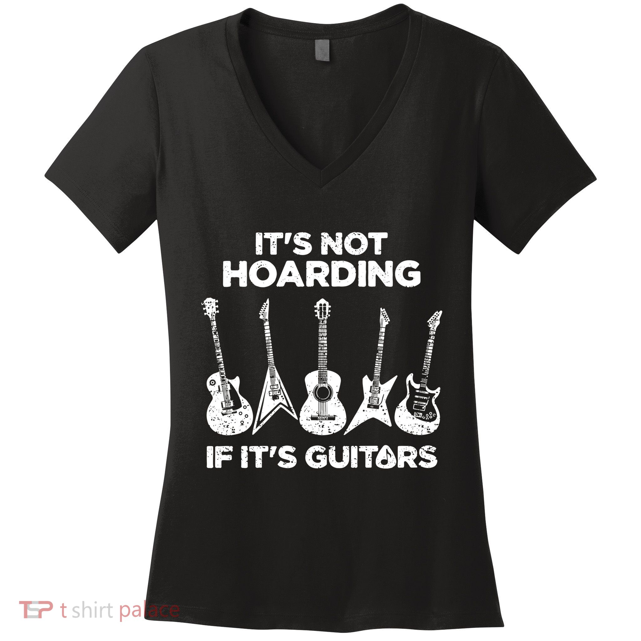 Funny Guitar Player Music Musician Women's V-Neck T-Shirt