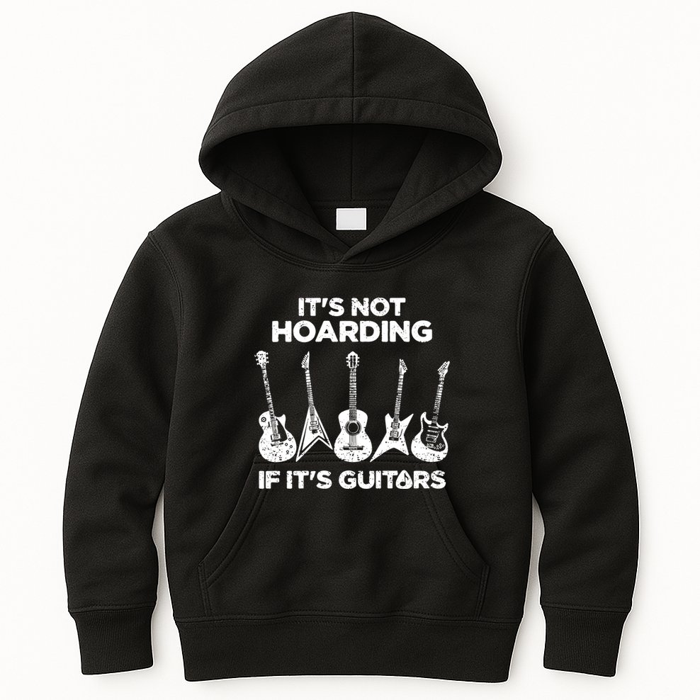 Funny Guitar Player Music Musician Kids Hoodie