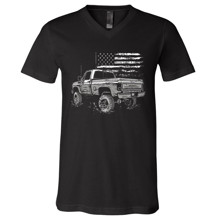 First Gen Pickup Truck Old Truck Vintage Truck V-Neck T-Shirt