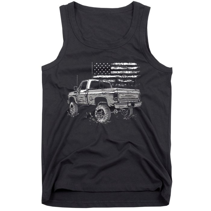 First Gen Pickup Truck Old Truck Vintage Truck Tank Top