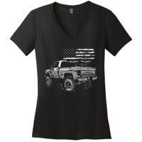 First Gen Pickup Truck Old Truck Vintage Truck Women's V-Neck T-Shirt