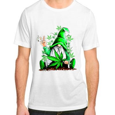 Funny Gnome Pot Leaf 420 Marijuana Weed Cannabis Smoking Adult ChromaSoft Performance T-Shirt