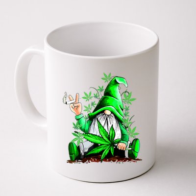 Funny Gnome Pot Leaf 420 Marijuana Weed Cannabis Smoking Coffee Mug