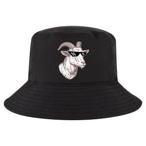 Funny GOAT Pixel Sunglasses Meme Cool Comfort Performance Bucket Hat