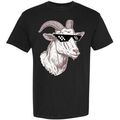 Funny GOAT Pixel Sunglasses Meme Garment-Dyed Heavyweight T-Shirt