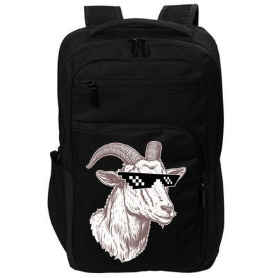 Funny GOAT Pixel Sunglasses Meme Impact Tech Backpack