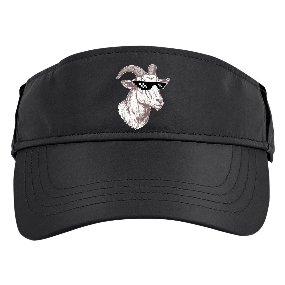 Funny GOAT Pixel Sunglasses Meme Adult Drive Performance Visor